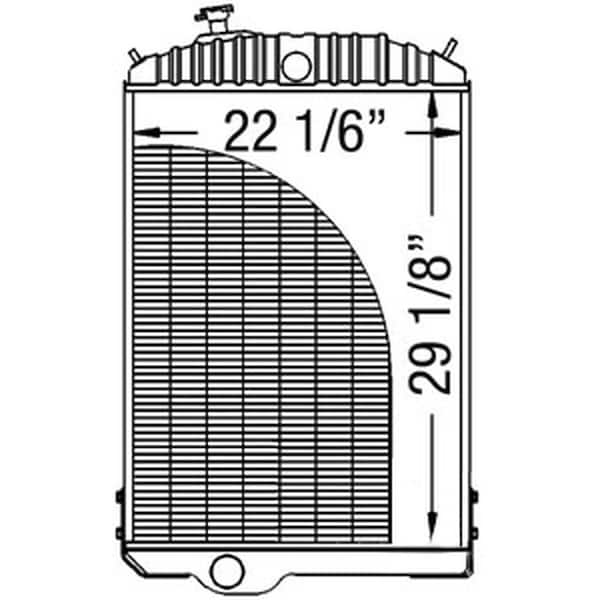 Aftermarket Tractor Radiator 22.062" x 29.125" 5 Rows of Tubes Fits John Deere AR68872 - main